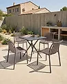 Set of 4 Garden Chairs ARICCIA Brown