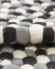 Rug PENEK Multicolour ø 140 cm Wool_780567