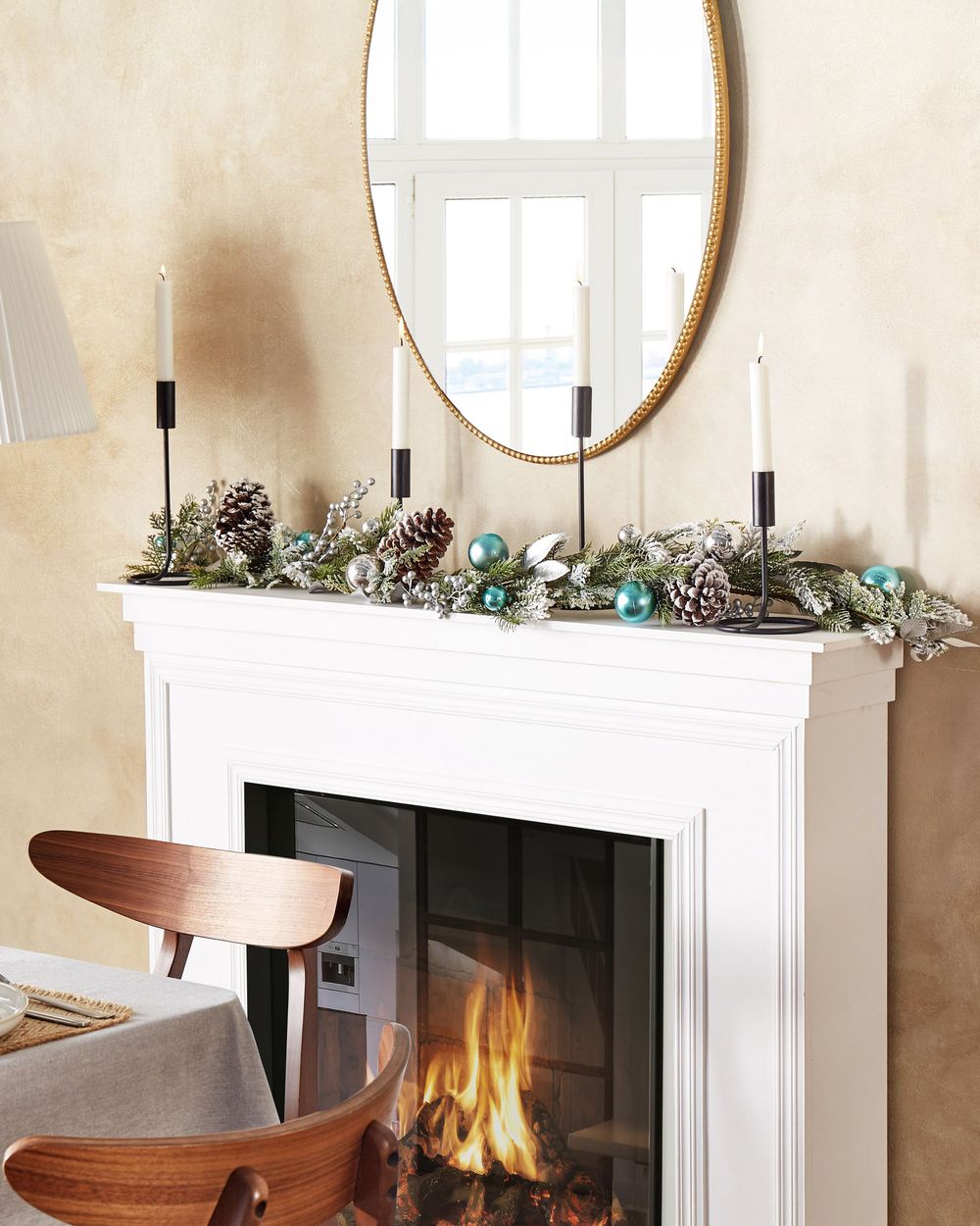 Christmas Garland LLEIDA 150 cm Silver