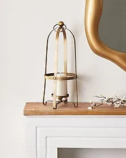 Candle Holder MARAWI 48 cm Metal Gold_1187116