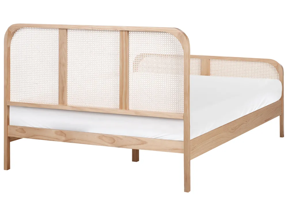 Bett mit Lattenrost Kiefernholz GONFARON 140 x 200 cm Hellbraun_977107