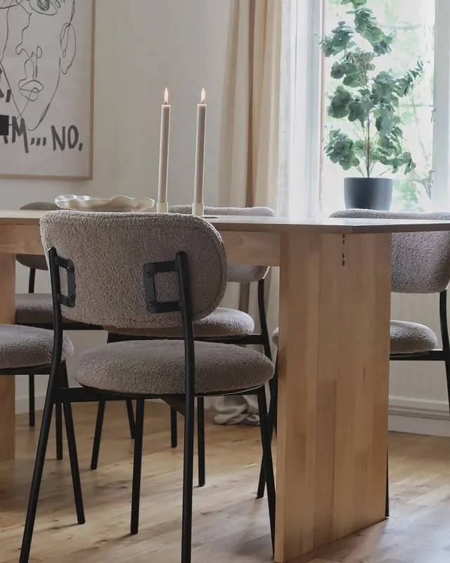 Dining Table MOORA Natural Ash Wood 180 cm 90 cm_961214
