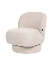 Swivel Armchair AYLO Fabric Light Beige_1186297