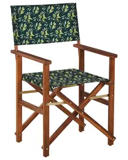 Set of 2 Garden Chairs CINE Acacia Wood Dark Green_819329