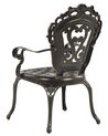 Lot de 2 chaises de jardin marron foncé SAPRI_765661