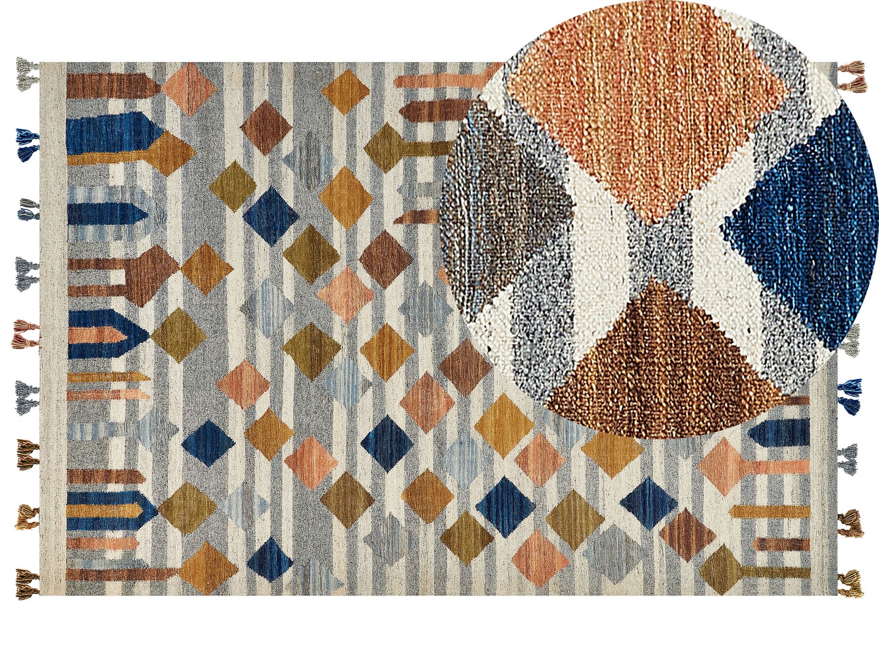Kelimový koberec 200 x 300 cm vícebarevný KASAKH_858248