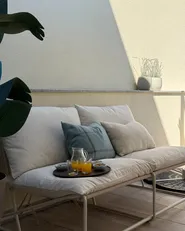 Garden Sofa Set 4 Seater PICO Metal Light Beige_1071666