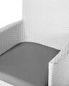 Conjunto de 2 sillas de jardín de ratán blanco/gris ITALY_763662