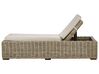 Rattan Sun Lounger with Cushion Taupe PALESE_928118