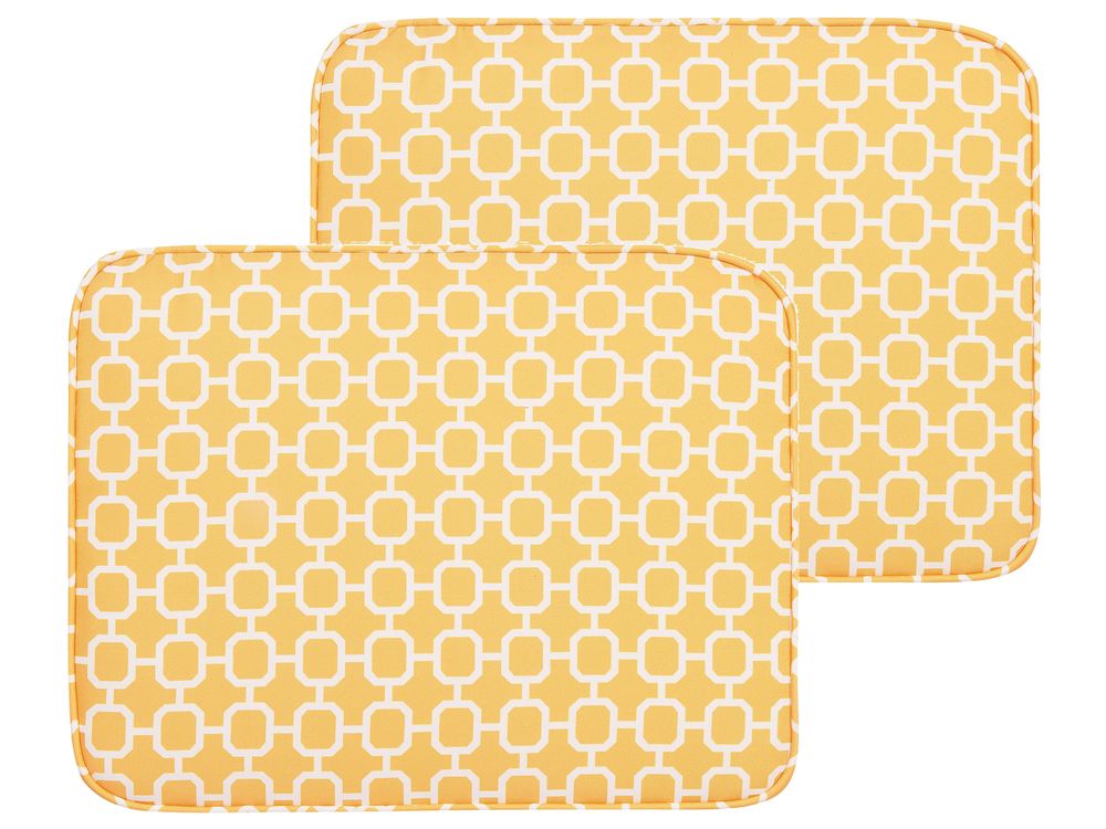 Set van 2 tuinzitkussens FIJI 29 x 38 cm Geel