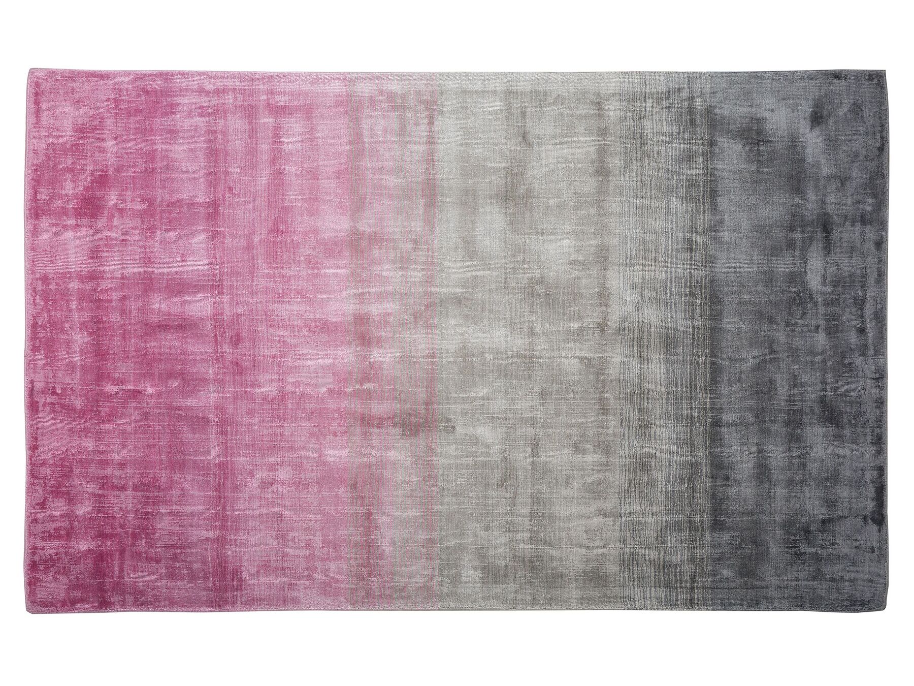 Tapete em viscose cinzenta e rosa 140 x 200 cm ERCIS_710149