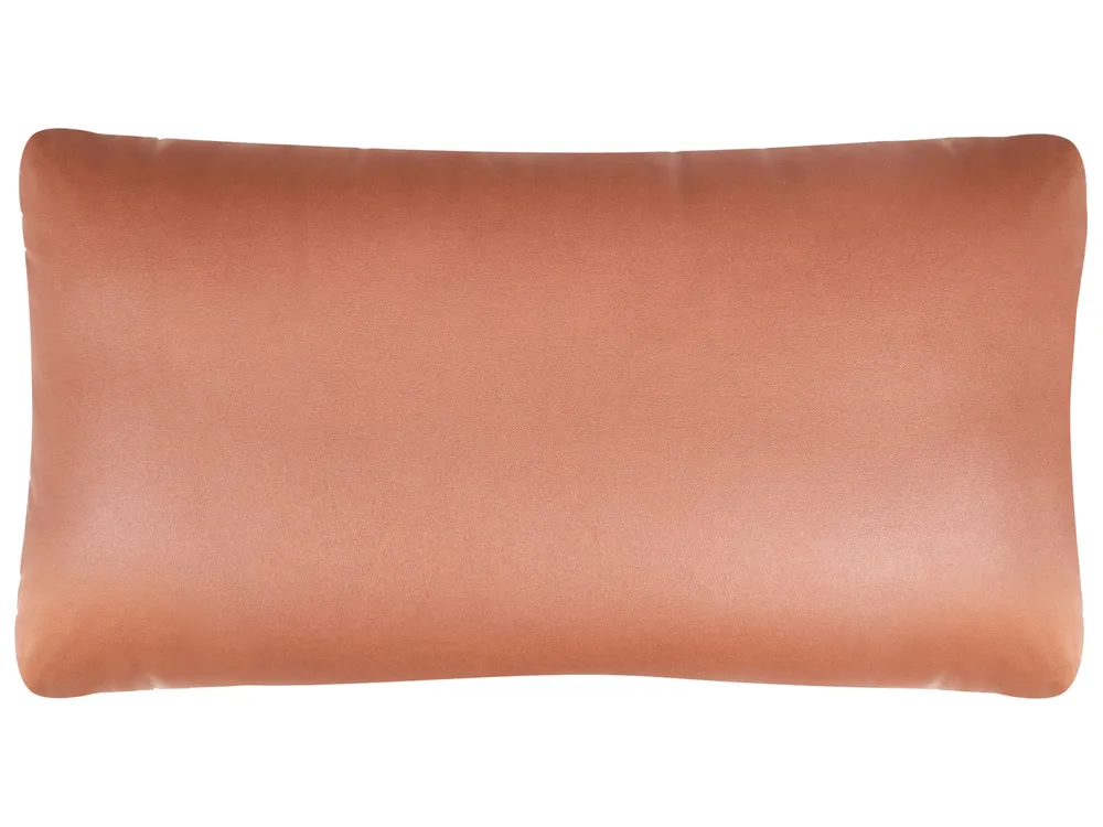 Modular Corner Sofa Seater BRANDE Faux Leather Golden Brown Left