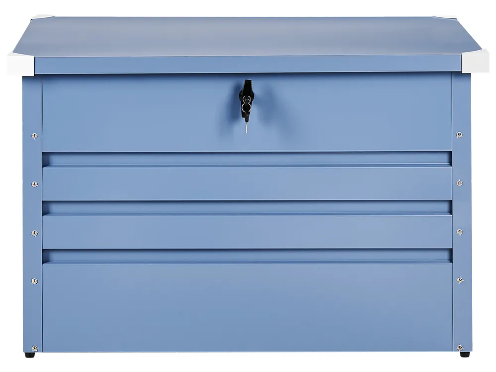 Storage Box CEBROSA 100 cm 62 cm Metal Blue_944734