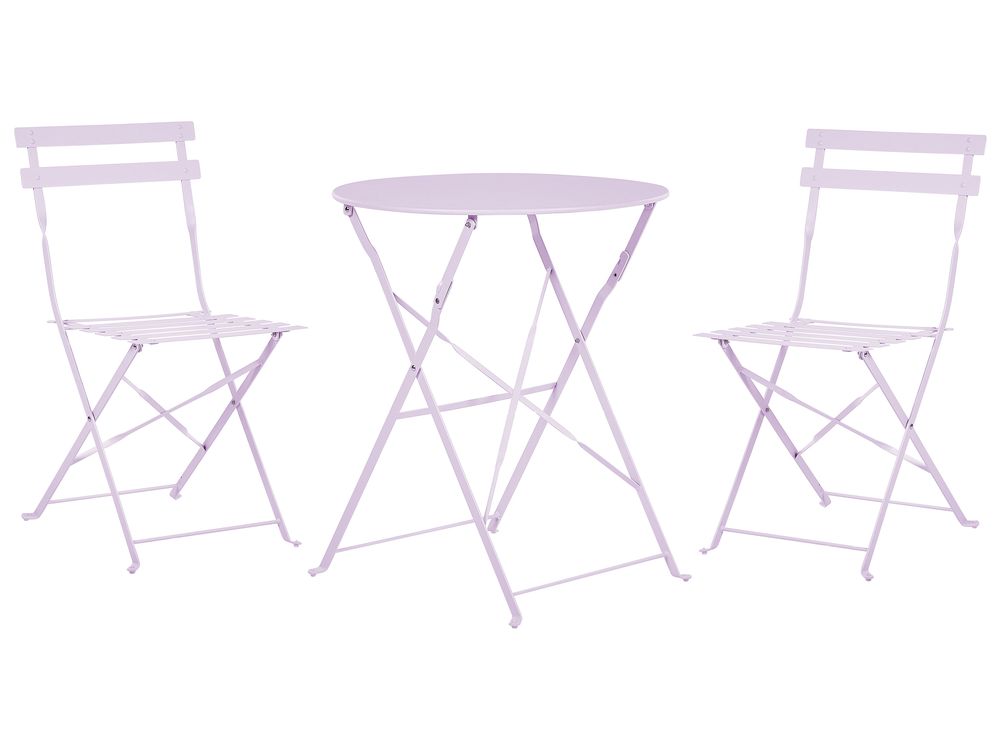 Bistro Set Folding FIORI Metal Violet