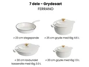 7-delt støbejernssæt FERRANO Cremehvid_1073582