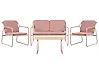 Ensemble de salon de jardin avec table 4 places CALASCIO Métal Marron
