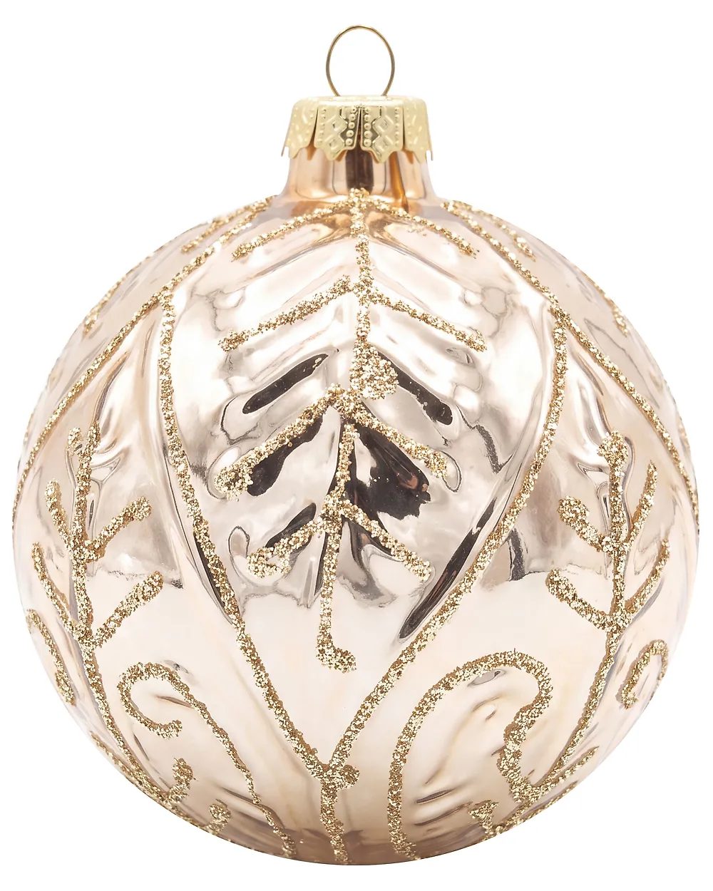 Set of 40 Baubles FROSTICE Glass Gold_1192178