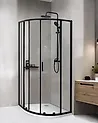 Shower Enclosure JUKATAN 900 x 900 x 1850 mm Black