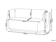 Sofa 3 Seater MELLOSA Boucle Beige_1197313