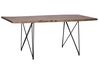 Acacia Dining Table 180 x 90 cm Dark Wood with Black MUMBAI_740694