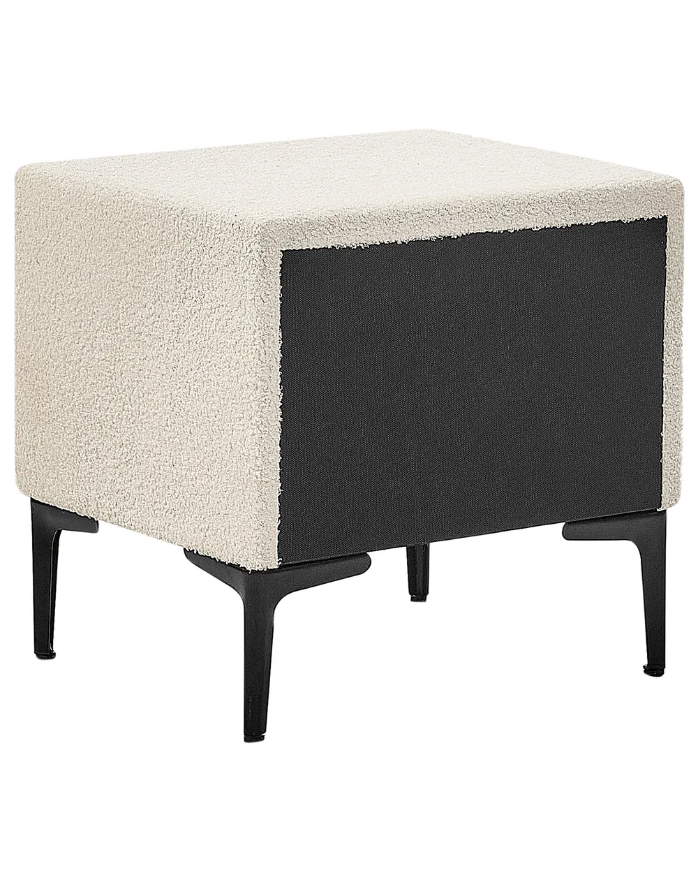 2 Drawer Bedside Table SEZANNE Boucle Off-White_939347