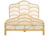 Ratanová postel 140 x 200 cm světlé dřevo DOMEYROT _868961
