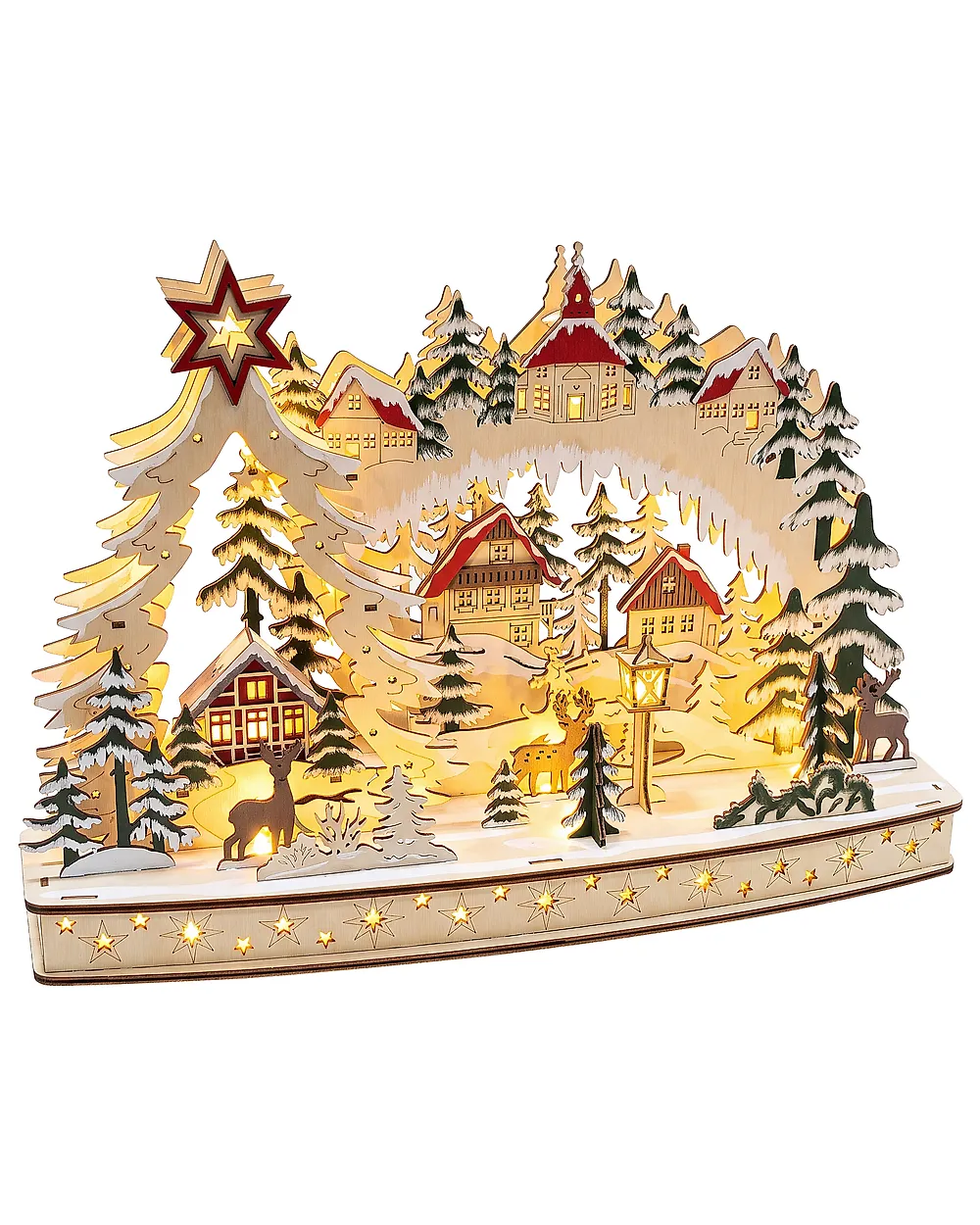 Decorazione natalizia LED KORIA 31 cm Marrone chiaro