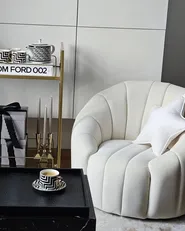 Armchair MALUNG Velvet Off-White_908635