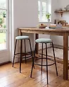 Set of 2 Bar Stools MORTON Velvet Mint Green