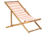 Zestaw 2 wymiennych tkanin do leżaków ogrodowych ANZIO/AVELLINO 113 x 44 cm Jasnoczerwony_1073572