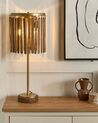 Lampada da tavolo legno di mango scuro e ottone 77 cm SABARI_868183