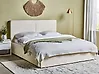 Cama con almacenaje MOISSAC Bouclé Blanco crema 160 x 200 cm