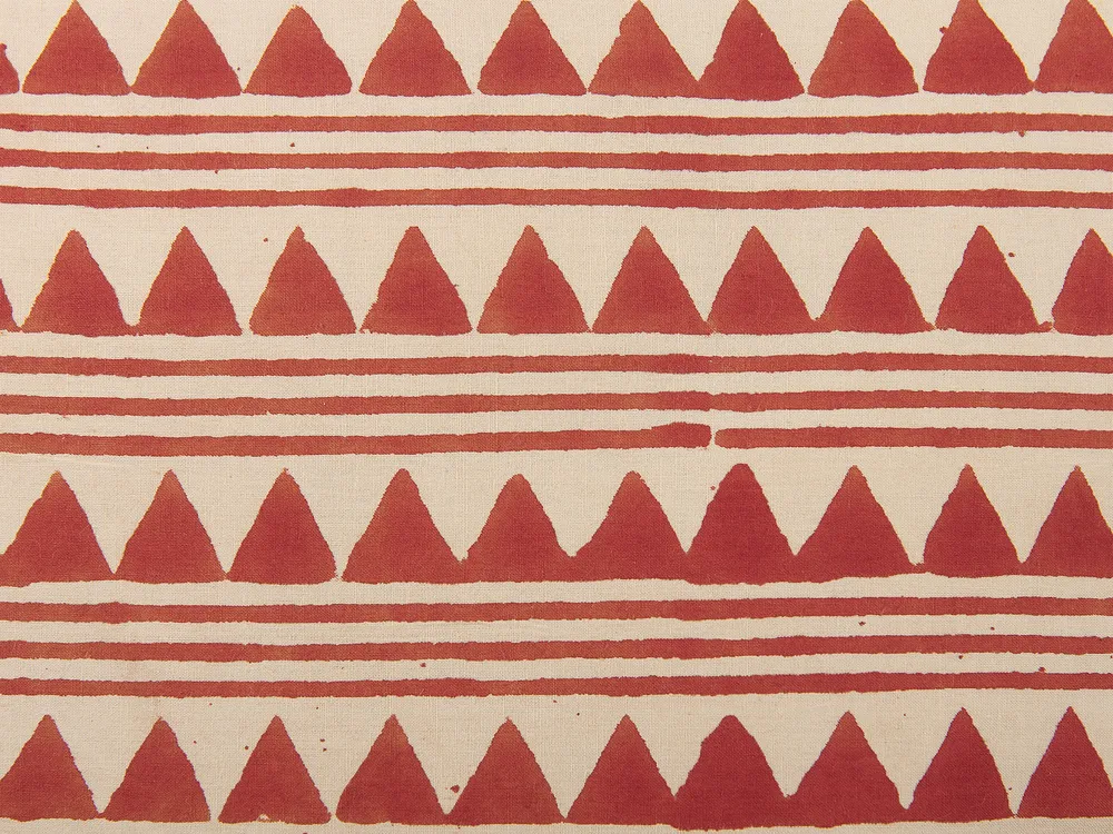 Zestaw 2 poduszek dekoracyjnych DEGLUPTA 45 x 45 cm Bawełna Czerwony Wzór zygzak_839354