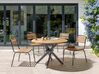 Table de jardin ⌀ 110 cm en bois d'acacia clair LISSONE_933388