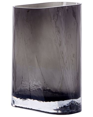 Bloemenvaas grijs glas 20 cm MITATA