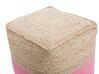 Jute Woven Pouffe Pink KIRAMA_728807