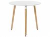Mesa de comedor blanco/madera clara ⌀ 80 cm BOMA_821719