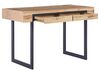 Skrivebord med skuffer 120 x 55 cm lyst tre/svart VIDA_824547