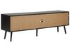 Rattan TV Stand Black OPOCO_873363