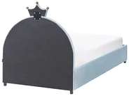 Kids Ottoman Bed GRISETOT Velvet Blue 90 x 200 cm (EU Single)_1053918