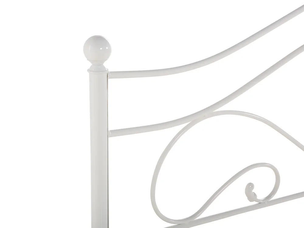 Bed Metal LYRA 160 x 200 cm (EU King Size) White_817943