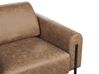 3 Seater Fabric Sofa Brown ASKIM_917691