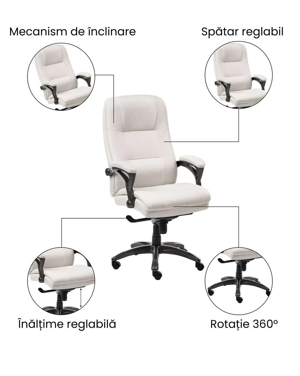 Scaun executiv MAGNUS In Bej deschis_1063031