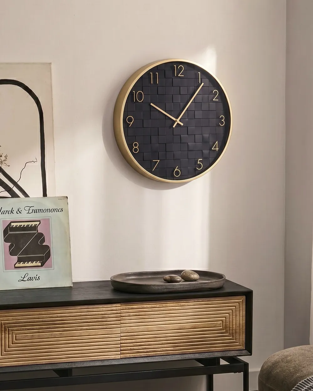 Wandklok CREUSE 40 cm Zwart_1151135