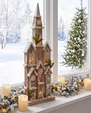 Christmas Decoration LED NILAKA 85 cm House Light Brown_1146016