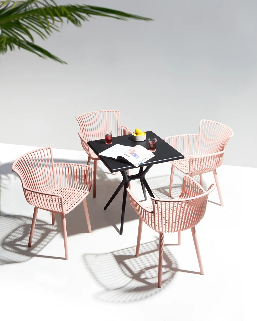 Set di 4 sedie da giardino PESARO Rosa_984507