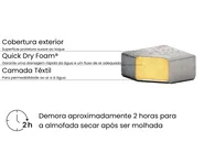 Conjunto de jardim com mesa 5 lugares ROVIGO Cinzento_958214