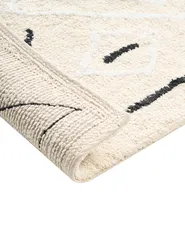 Bath Mat UNTLA Light Beige 60 x 90 cm Cotton_1025897