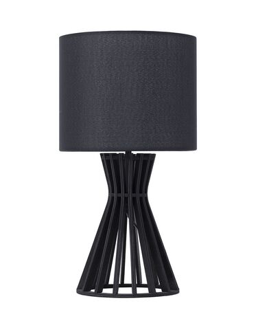 Wooden Table Lamp Black CARRION