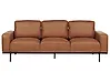Sofa 3 Seater SOVIK Faux Leather Brown